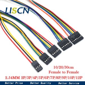 2.54MM 2.54 Wire Dupont Line female to female 1P2 3 4 5 6 7 8 9 10 12 Pin Dupont cable connector JUMPER CABLE WIRE FOR PCB