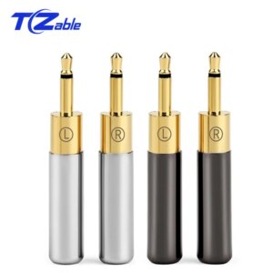 2.5mm Plug Audio Connector Mono Male Mini Jack Headset Adapter Gold Plating For HD700 HE400i DIY Headphone Jack Solder Hifi Plug