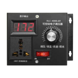 220V 4000W Variable Voltage Controller For Fan Speed Motor Control Dimmer Speed Temperature Voltage Adjustment