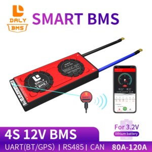 3.2V 18650 Li FePO4 4S BMS 12V 80A to 250A 12.8V lithium battery protection Board with balanced Smart bms with bluetooth