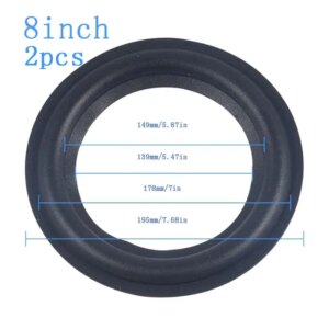 4/5/6.5/8/10/12" Elastic Rubber Ring Speaker Surround Repair Foam Woofer Edge WXTA