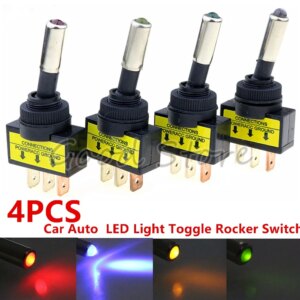 4PCS 12V 20A Car Auto LED Light Toggle Rocker Switch 3Pin SPST ON/OFF Sales for vehicles, boats