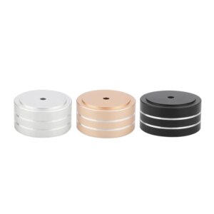 4Pcs FT007S HiFi AMP Speaker Aluminum Isolation Feet Pad Use For Turntable DAC Stereo Audio Speakers Amplifier Feet Pads 40x20mm