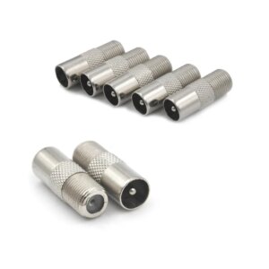 5/10pcs STB Quick Plug RF Coax F Female To RF Male Connector TV Antenna Coaxial Connector F Connector TV Coaxial plug