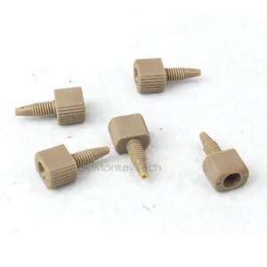5 PCS Fingertight PEEK Fittings 1/16" OD HPLC Tubing For Agilent Waters Shimadzu