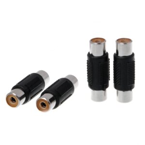 5 Pcs RCA Female to RCA Female Audio Video Cable Jack Plug Adapter Connector Y98E