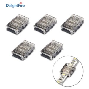 5pcs LED Connector 2/3/4/5pin Strip Connector For RGB RGBW RGBWW 2835 3528 5050 LED Strip Light Wire Terminal Splice Connector