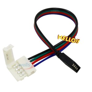 5pcs No soldering 4PIN Cable PCB Board Wire to 4 Pin Female Adapter 10mm 5050 RGB LED Strip light connectors
