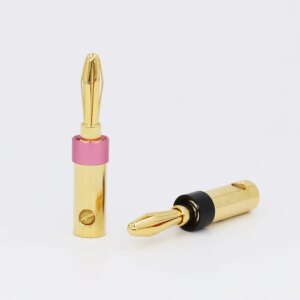 8pcs Gold-Plated UST Banana Plugs 4mm Banana Plug For Video Speaker Adapter Audio