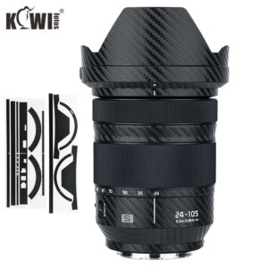 Anti-Slide Lens and Lens Hood Cover Carbon Fiber Skin Film For Panasonic Lumix S 24-105mm f4 Macro OIS S-R24105 Lens 3M Sticker