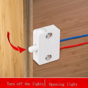 Bcsongben closet cabinet light switch automatic reset switch household cabinet door control switch Wardrobe light switch