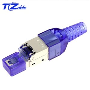 CAT7 Connector Ethernet RJ45 High Quality Shielded Crystal Head Reusable Crystal Head Ethernet Cable Adapter 10 Gigabit Ethernet
