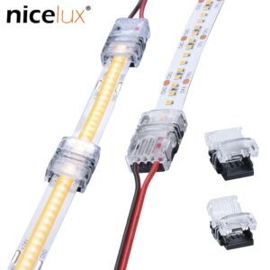 COB High Density LED Strip Connector for 2pin IP20 5050 3528 SMD 144 240 300 512 LEDs FOB Connectors 8mm 10mm 12mm Single Color