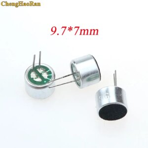ChengHaoRan 9.7mm x 7mm 2 Pin MIC Capsule Electret Condenser Microphone with 2 pin pick-up Repair parts