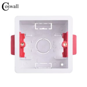 Coswall 1 Gang Dry Lining Box For Gypsum Board Plasterboad 47mm Depth Wall Switch BOX Wall Socket Cassette