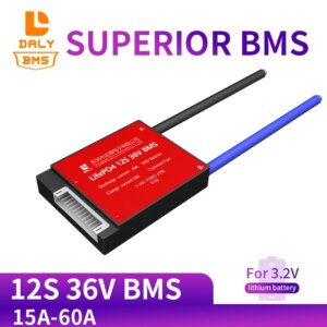 Daly 12S 36V 15A 20A 30A 40A 50A 60A Waterproof BMS For Lifepo4 Battery With Same Port or Separate Port for lithium battery