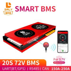 Daly 18650 smart BMS 20S 72V 150A 200A 250A Bluetooth 485 to USB device CAN NTC UART software Li-on Battery protection Board BMS