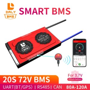 Daly 18650 smart Li-ion 20S 72V BMS 80A 100A 120A Bluetooth 485 to USB device CAN NTC UART togther Lion LiFePO4 LTO Batteries
