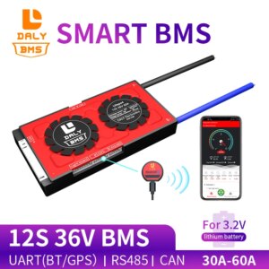 Daly 3.2v 18650 smart BMS 12S 36V 30A 40A 60A Bluetooth 485 to USB device NTC UART software togther Lion LiFepo4 Battery BMS