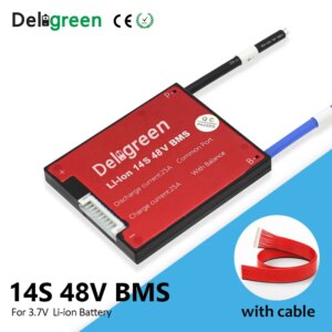 Deligreen 48V BMS 14S 15A 20A 30A 40A 50A 60A 48V PCB for 3.7V lithium battery pack 18650 Li-ion LiNCM Scooter
