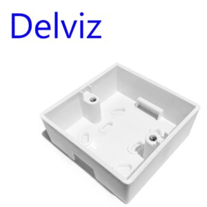 Delviz External Mounting Box for 86*86mm Standard Wall Switch Plastic Materials BOX Wall Socket Cassette Outer wall junction box