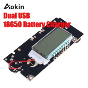 Dual USB 18650 Battery Charger with LED LCD Module Board PCB Power Module 5V 1A 2.1A Mobile Power Bank Accessories for Phone DIY
