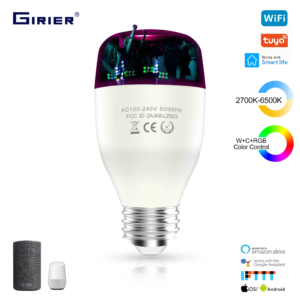 E27 Smart Wifi LED Bulb 7/9W WCRGB Tuya Smart Dimmable Lamp bulb Color Changing with Music Compatible with Alexa Google Home