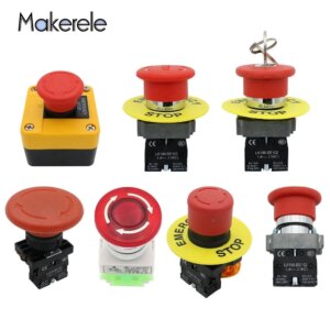 Electrical Buttons For Industrial Electrical Equipment Start And Stop Buttons NC Emergency Stop Tuttons Multiple Models 1 Pc