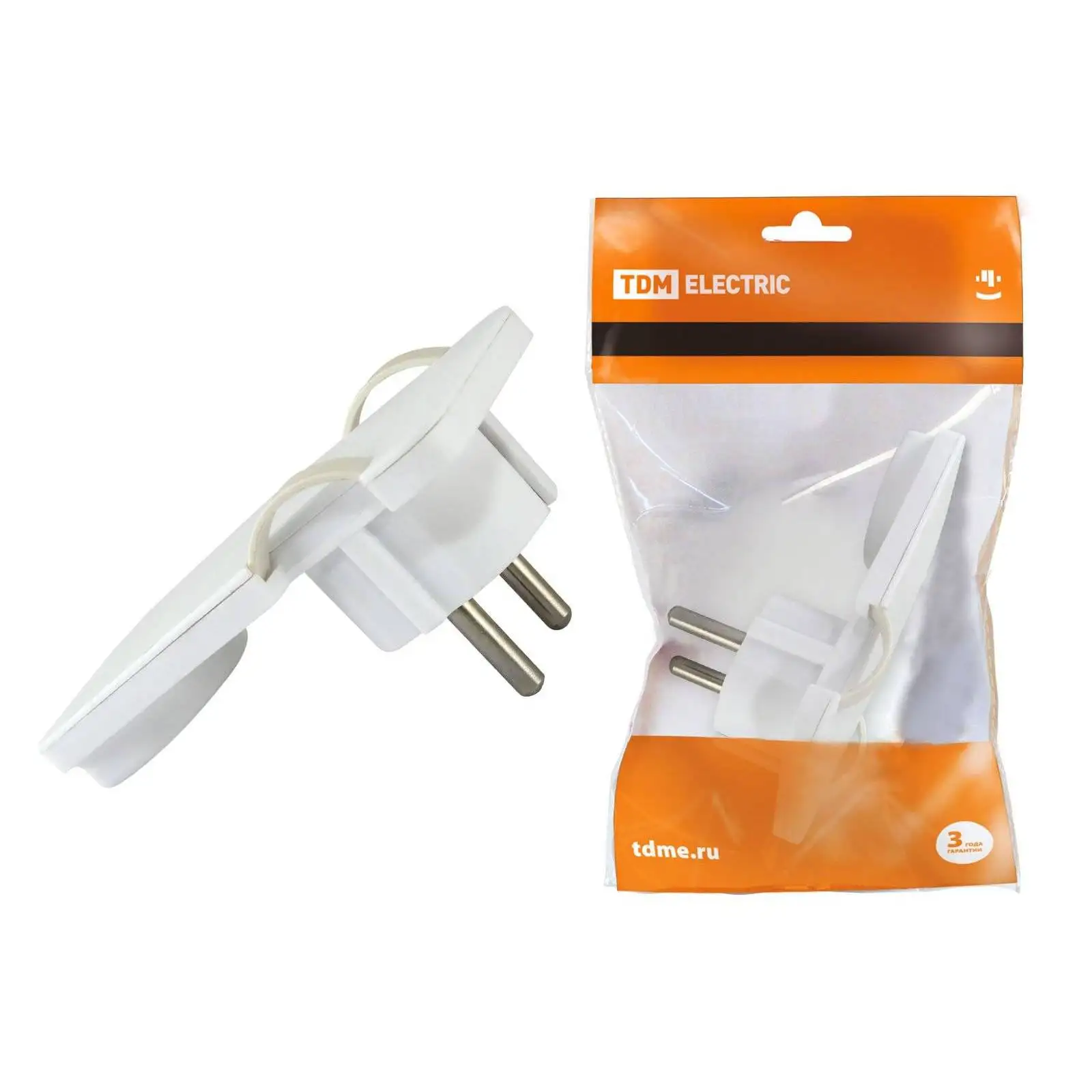 Fork angular flat (8mm) White 16A 250 V TDM sq1806-0193