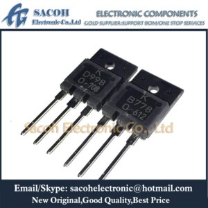 Free Shipping 10Pair KTB778 B778 + KTD998 D998 or 2SB778 + 2SD998 TO-3PF 10A 120V Silicon PNP Power Transistor