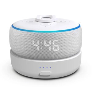 GGMM D3 Battery Base for Alexa Amazon Echo Dot 3rd Gen Smart Speaker With Rechargeable Battery Charger with 8 Hours of Play-time
