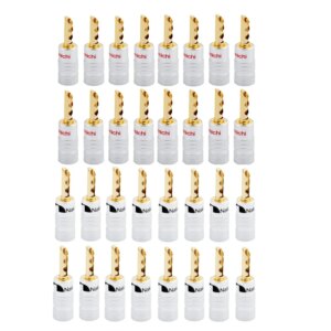 HiFi 24pcs Nakamichi oxygen free copper gold plated loudspeaker audio pure copper connector banana plug terminal