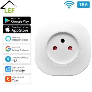 Israel 16A Smart Socket WiFi Wireless Switch Smart Plug 220V Power Outlet APP Remote Control Compatible Alexa Google Assistant