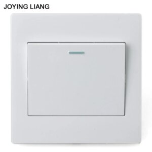 JOYING LIANG Classic White 86 Type One-gang One-way Rocker Switch Socket Panel PC One-pole 86mm Wall Switch
