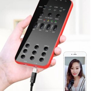 Live Sound Card Audio External USB Headset Microphone Live Broadcast Sound Card for Mobile Phone Computer PC
