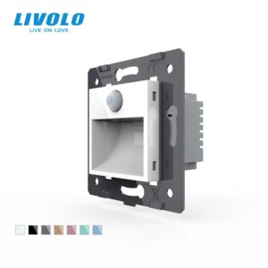 Livolo EU Standard PIR footlight switch,intelligent sensor,recessed corner led warm stair lamp,4m boday 120° sensor range