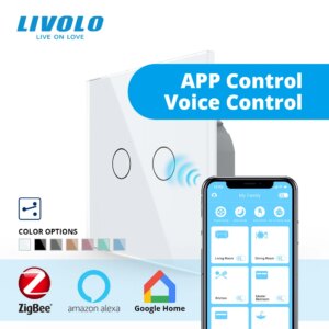 Livolo EU standard smart wifi wireless Intelligence Wall Switch,2ways cross control,Work google home,echo ,alexa,timer function