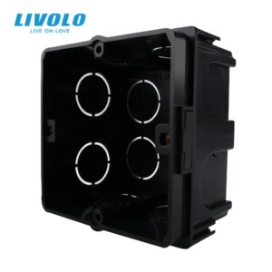 Livolo Free Choose, Black Plastic Materials, EU Standard Internal Mount Box for 80mm*80mm Standard Wall Light Switch