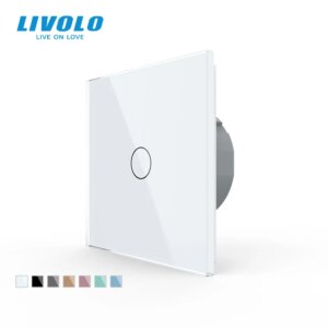 Livolo luxury Wall Touch Sensor Switch,EU Standard Light Switch,Crystal Glass switch power,1Gang 1Way Switch,220-250,C701-1/2/5