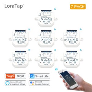 LoraTap Smart Home Wifi Switch Light Automation 1 Gang 10A Timer DIY Works with Google Home Amazon Alexa Remote Controller