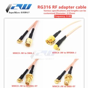 MMCX-J curved male to SMA-K-J female male RG316 line sma to mmcx extension cable