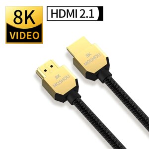 MOSHOU 8K 60Hz 4K 120Hz HDMI 2.1 Cables 48Gbps ARC HDR 3D HiFi Extremely Thin Video Cord for Switch lite PS4