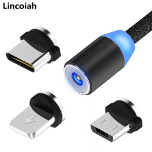 Magnetic Connector Fast Charging USB Type C Cable Magnet Charger Charge Micro USB Cable For Mobile Phone Cable USB Cord 1M 2M