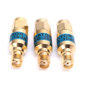 New Arrival Golden Attenuator SMA-JK Male to Female RF Coaxial Attenuator 2W 0-6GHz 30db Drop Shipping Support