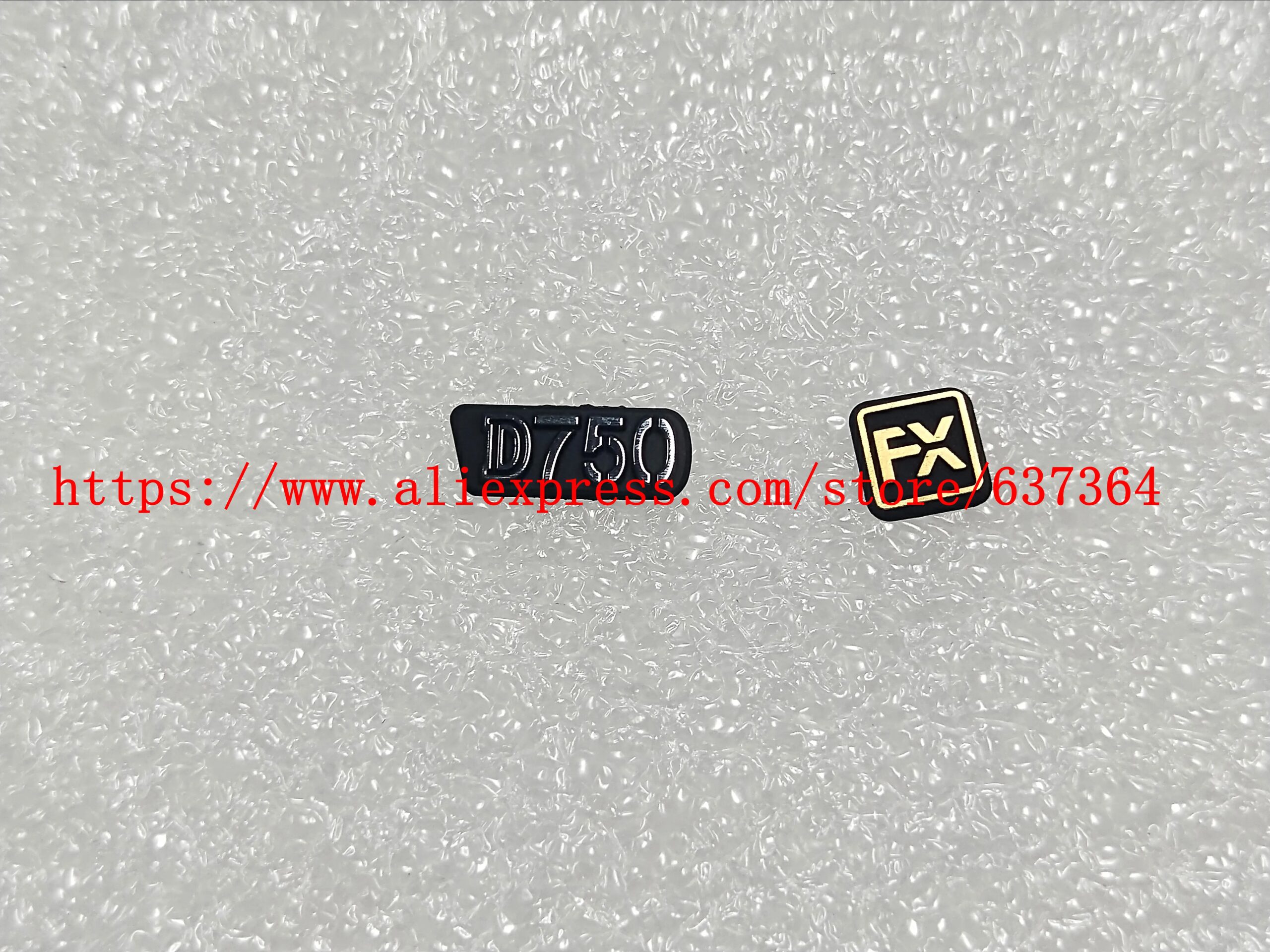 New Label Nameplate D750 LOGO +FX Rubber For Nikon D750 Camera Part
