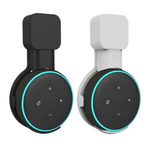 Outlet Wall Mount Stand Hanger for Alexa Echo Dot 3rd Bracket Holder Case Work with Echo Dot 3 Saving Space In Bedroom