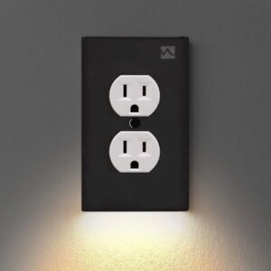 Outlet Wall Plate With LED Night Lights - No Batteries or Wires Vinyl Sticker House Decal Bedroom Living-Room Switch Wall-P