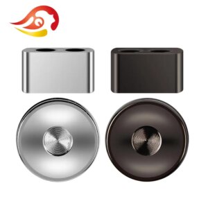 QYFANG Bright Aluminum Alloy Y Splitter Slider Audio Jack Metal Adapter Earphone Plug DIY 8 Core Upgrade Headset Wire Connector