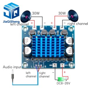 TPA3110 XH-A232 30W+30W 2.0 Channel Digital Stereo Audio Power Amplifier Board DC 8-26V 3A C6-001
