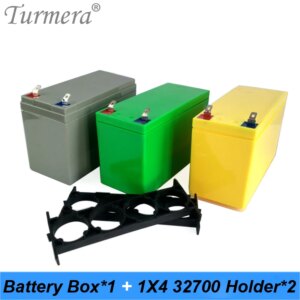 Turmera 32650 32700 Lifepo4 Battery Storage Box with 1x4 Bracket for 12V Uninterrupted Power Supply and E-bike Battery Use NEW
